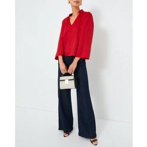 POMANDER PLACE Red Phillipa Blouse